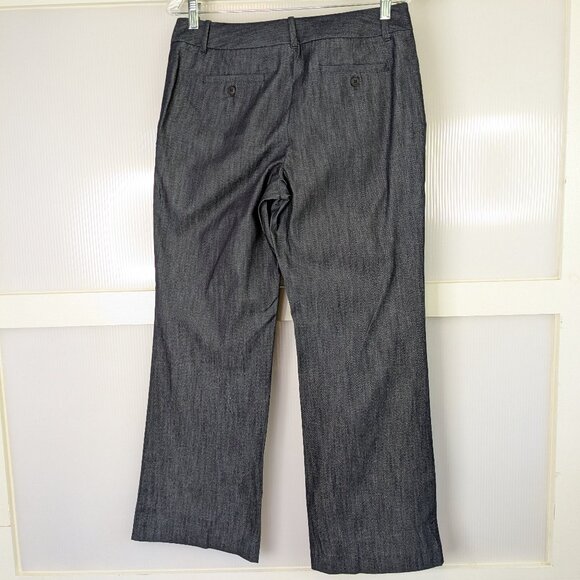Garnet Hill NWOT Denim Cotton Wide Leg Trouser Pants Jeans Size 10 Petite Modern - Picture 3 of 10